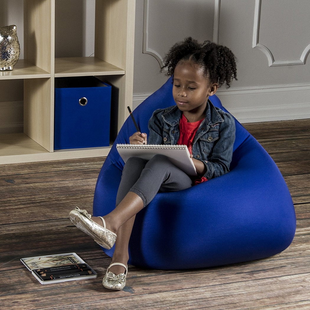 Kids Cloud Nest Small Blue Bean Bag Chair - Thumbnail - Image 2