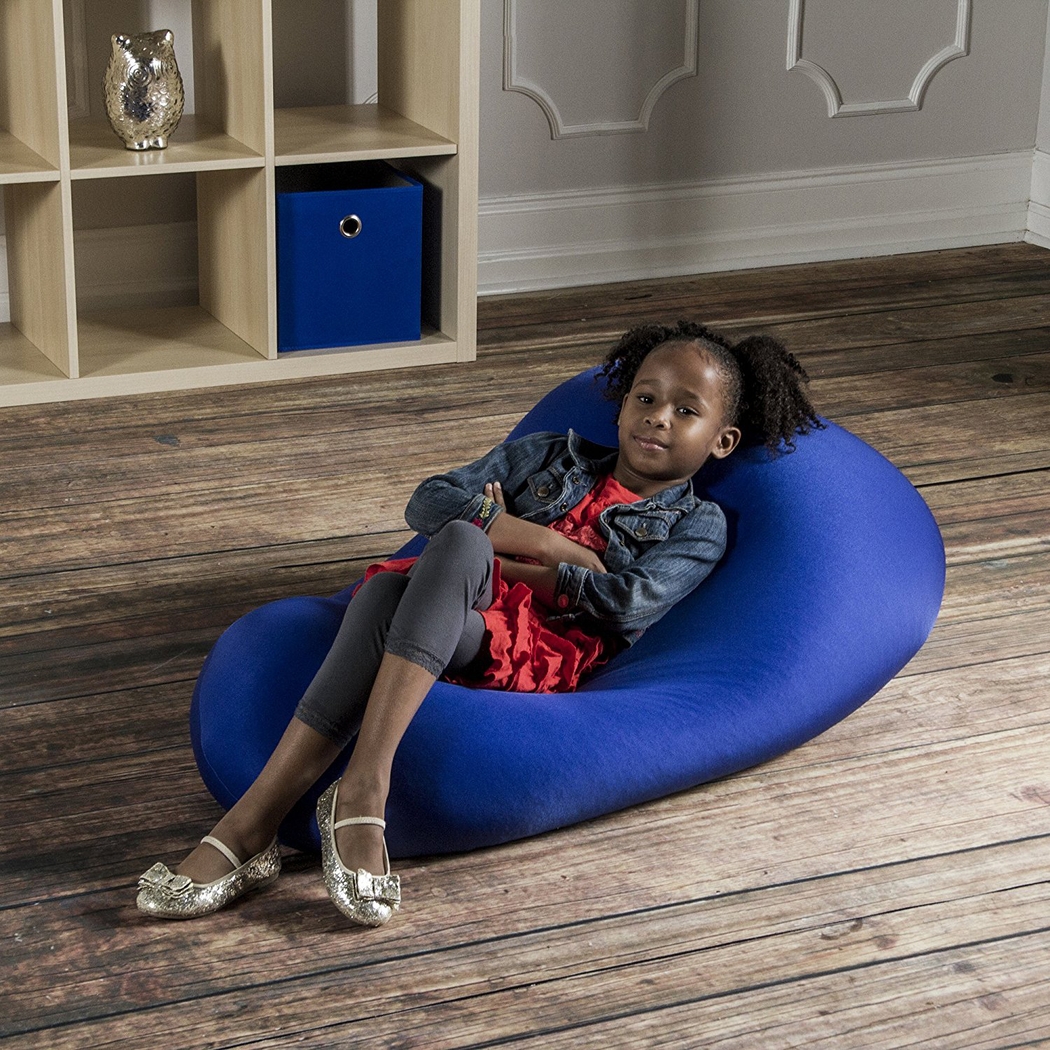 Kids Cloud Nest Small Blue Bean Bag Chair - Thumbnail - Image 3