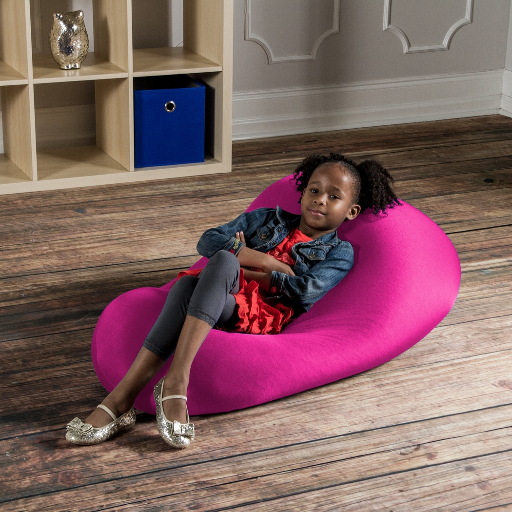 Kids Cloud Nest Hot Pink Bean Bag Chair - Thumbnail - Image 3
