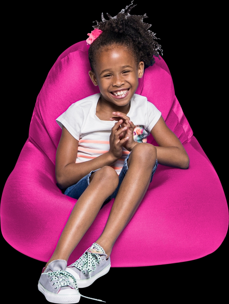 Kids Cloud Nest Hot Pink Bean Bag Chair - Thumbnail - Image 1