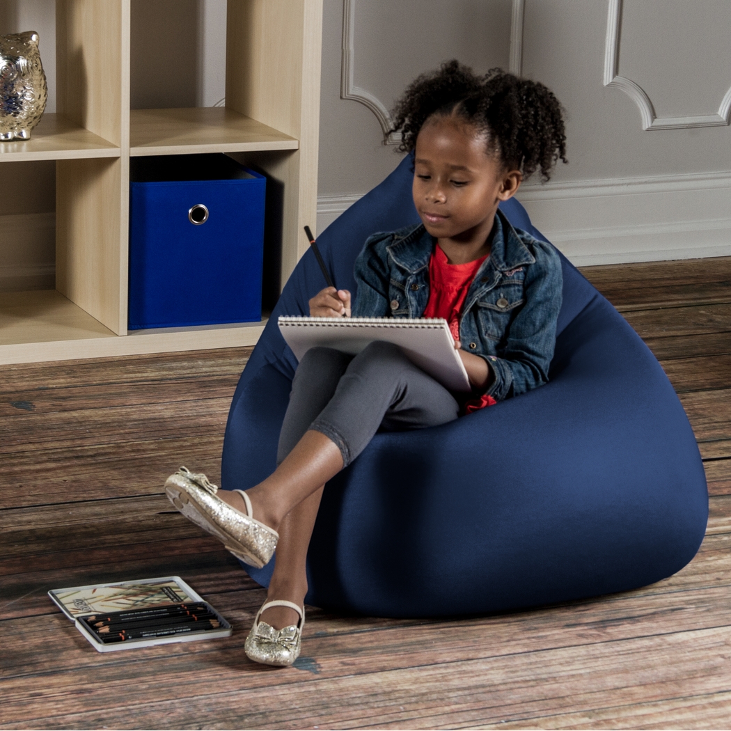 Kids Cloud Nest Navy Bean Bag Chair - Thumbnail - Image 2
