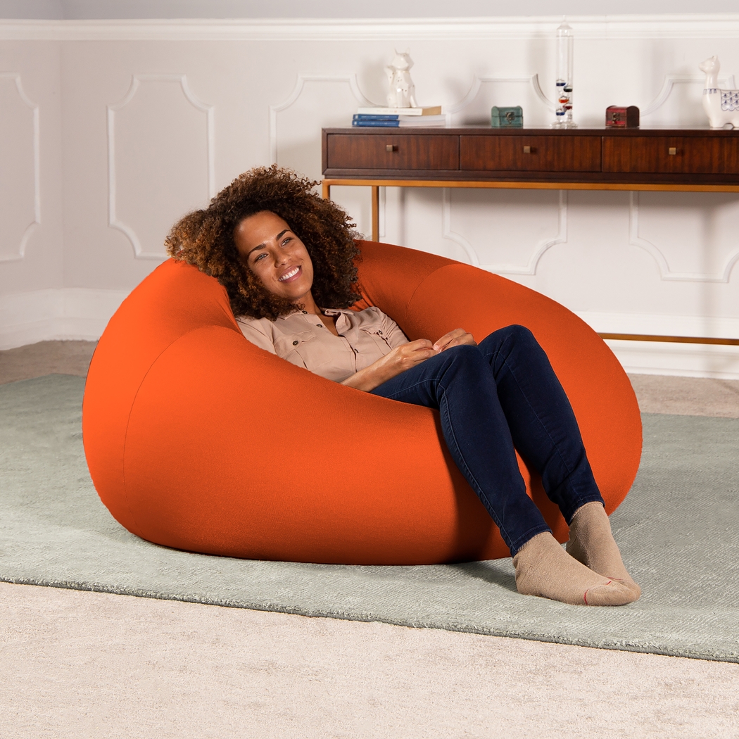 Kids Cloud Nest Large Orange Bean Bag Chair - Thumbnail - Image 2