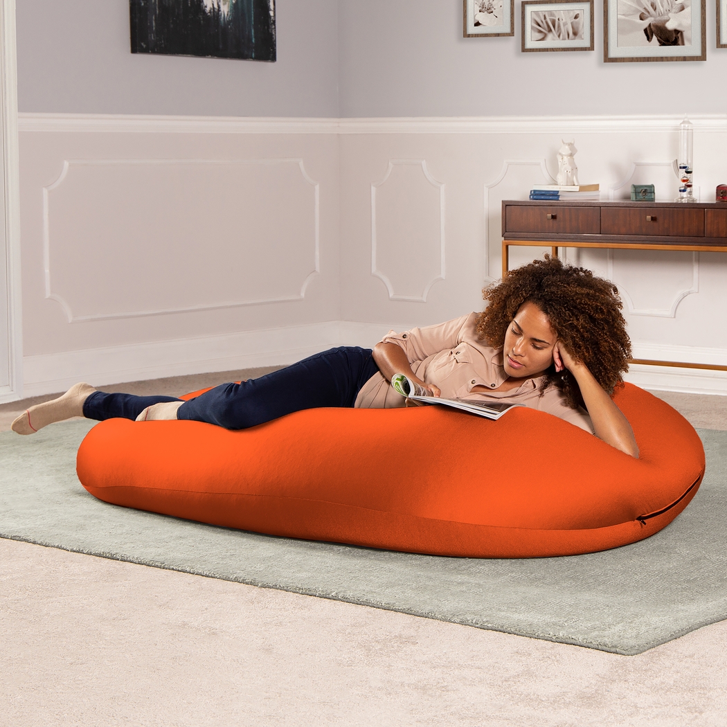 Kids Cloud Nest Large Orange Bean Bag Chair - Thumbnail - Image 3