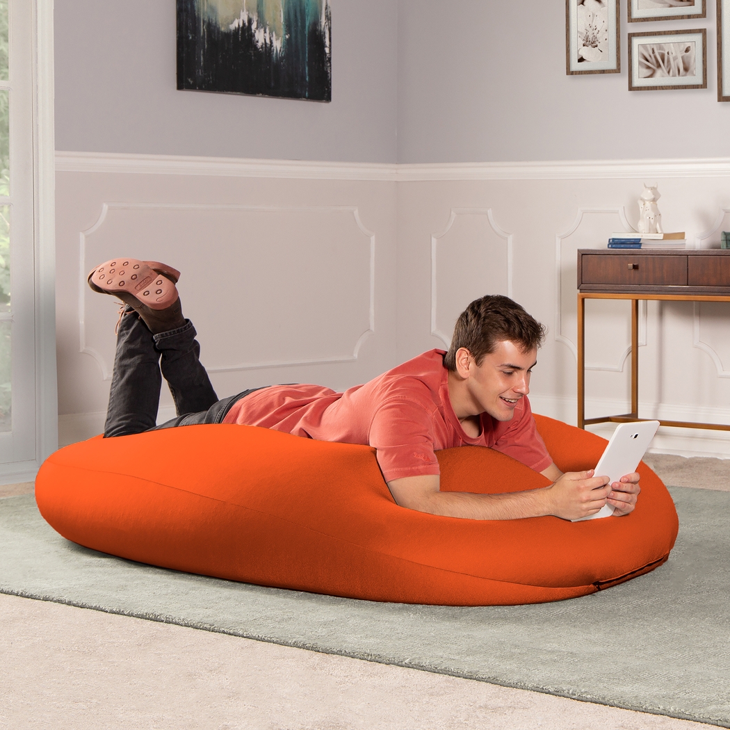 Kids Cloud Nest Large Orange Bean Bag Chair - Thumbnail - Image 5