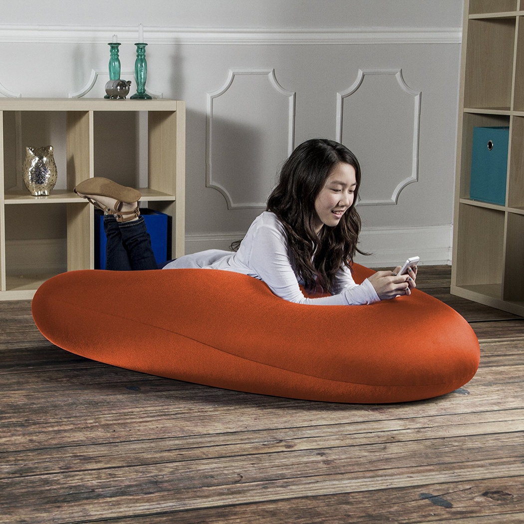 Kids Cloud Nest Medium Orange Bean Bag Chair - Thumbnail - Image 2