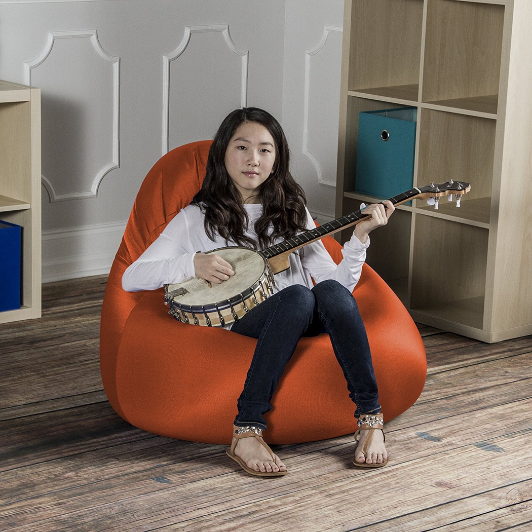 Kids Cloud Nest Medium Orange Bean Bag Chair - Thumbnail - Image 3