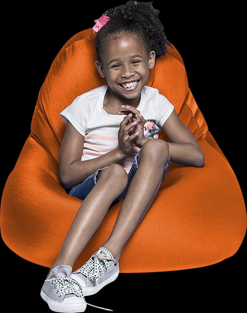 Kids Cloud Nest Small Orange Bean Bag Chair - Thumbnail - Image 1