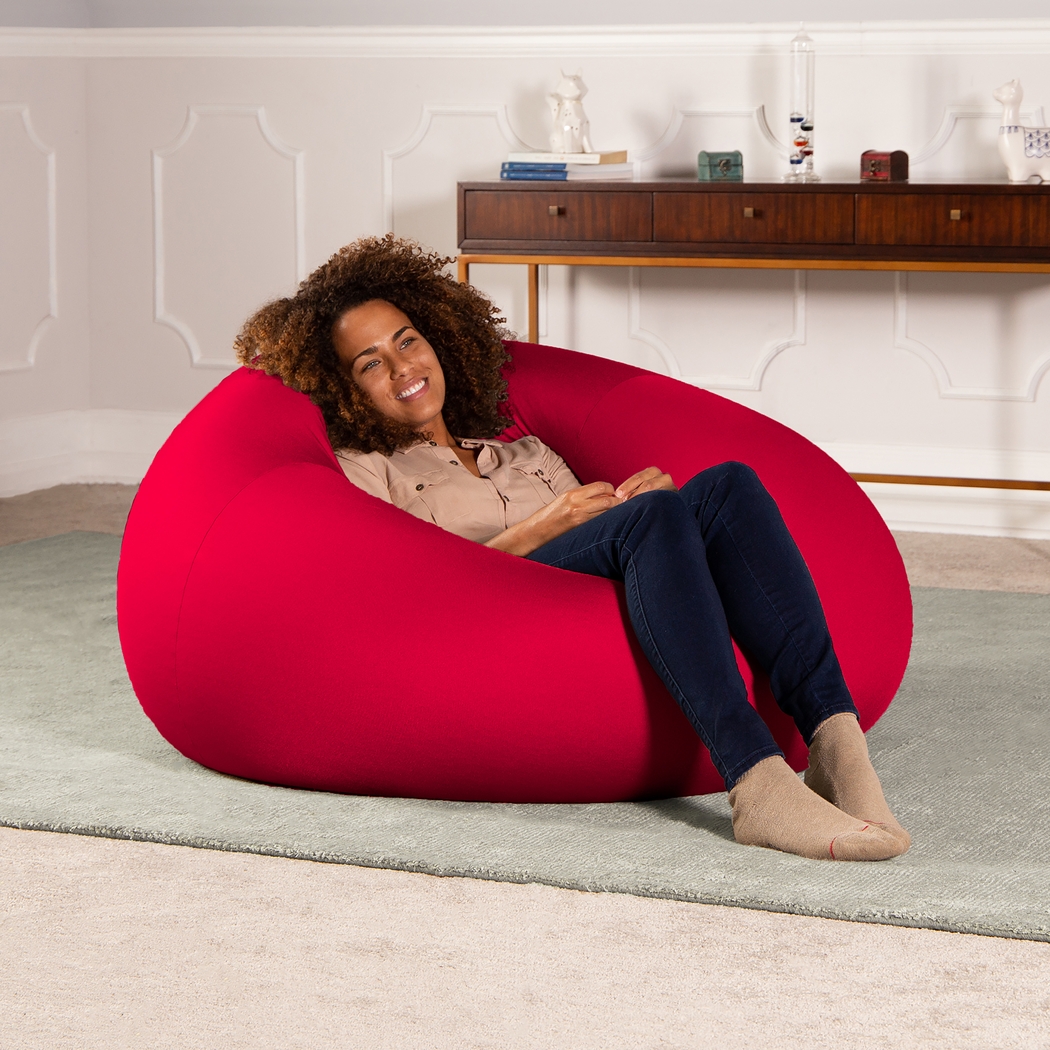 Kids Cloud Nest Large Red Bean Bag Chair - Thumbnail - Image 2