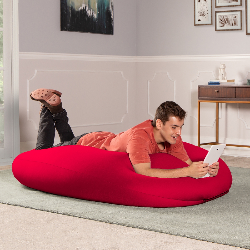 Kids Cloud Nest Large Red Bean Bag Chair - Thumbnail - Image 5