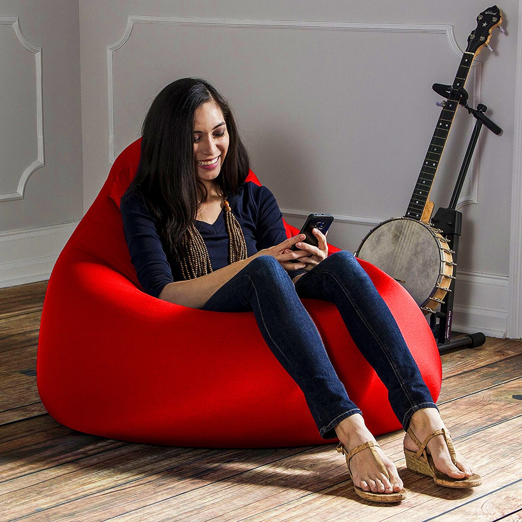 Kids Cloud Nest Large Red Bean Bag Chair - Thumbnail - Image 6