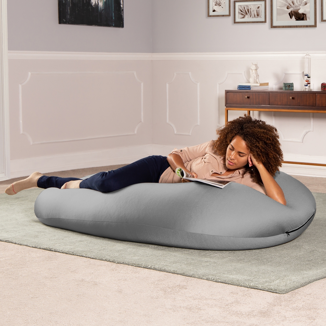 Kids Cloud Nest Large Silver Bean Bag Chair - Thumbnail - Image 3