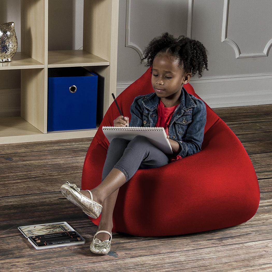 Kids Cloud Nest Small Red Bean Bag Chair - Thumbnail - Image 2