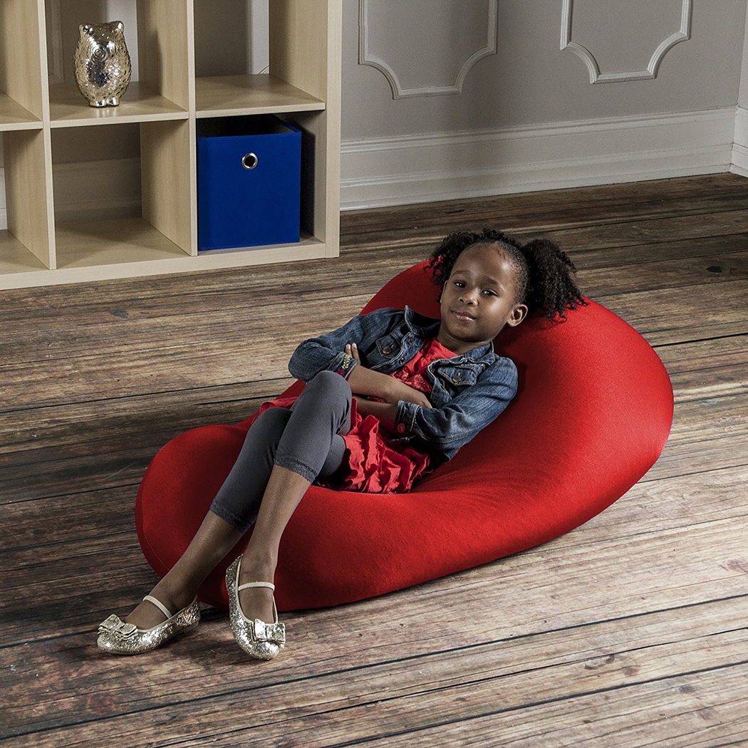 Kids Cloud Nest Small Red Bean Bag Chair - Thumbnail - Image 3