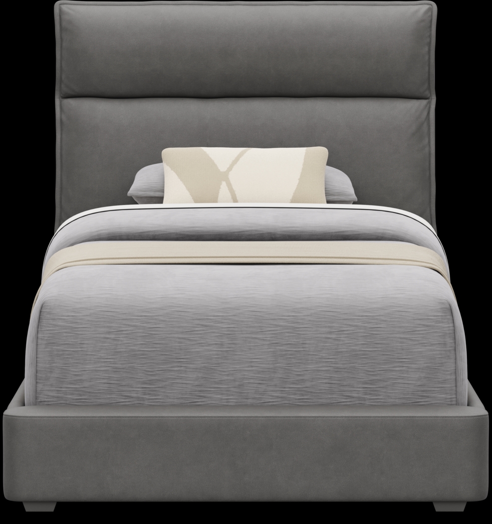 Kids Cloud9 Charcoal Twin Upholstered Bed - Thumbnail - Image 3