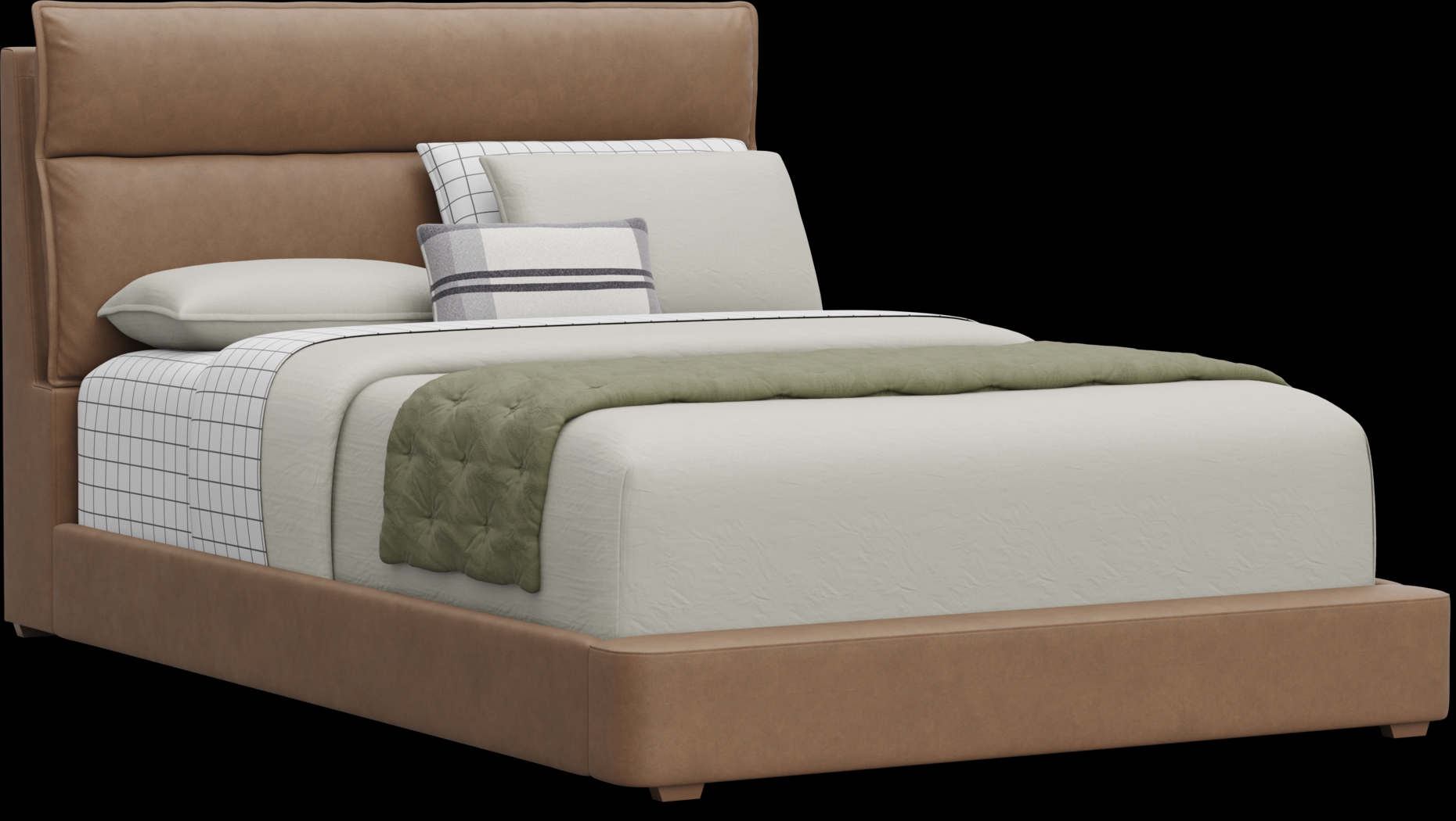 Kids Cloud9 Saddle Full Upholstered Bed - Thumbnail - Image 1