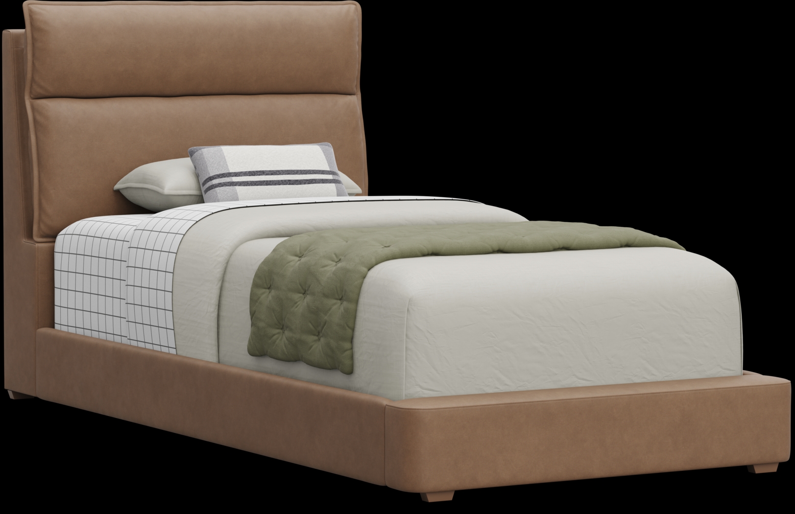 Kids Cloud9 Saddle Twin Upholstered Bed - Thumbnail - Image 1