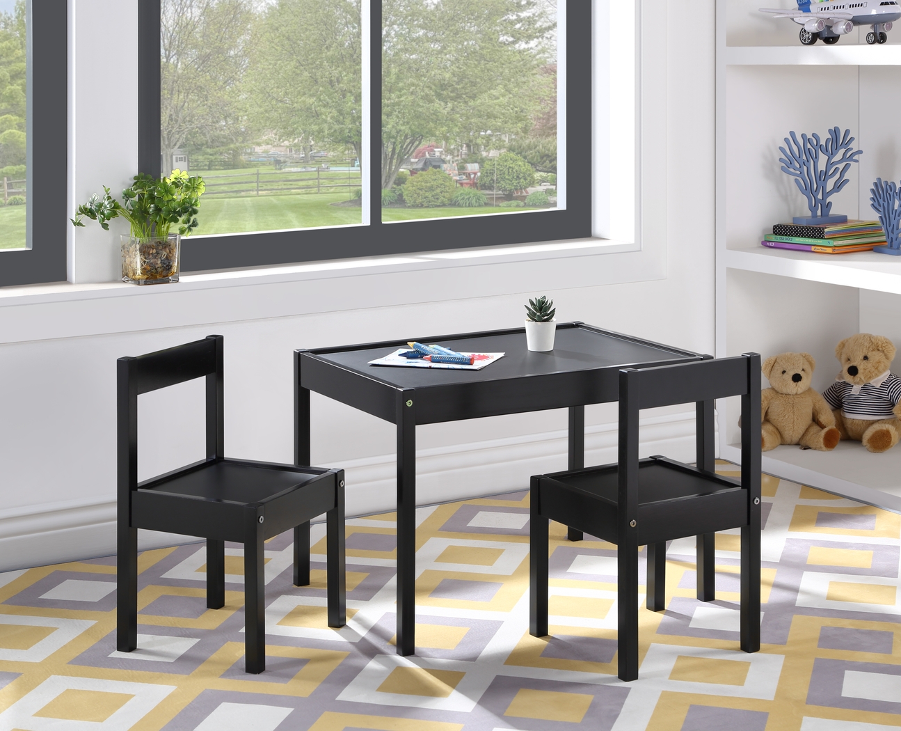 Kids Clyren Black Table Set - Thumbnail - Image 2