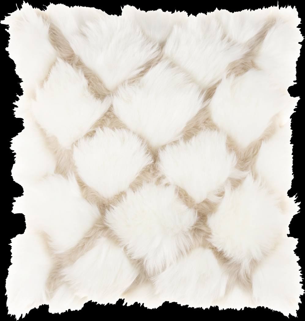 Kids Cobble Fluff Cream Accent Pillow - Thumbnail - Image 1
