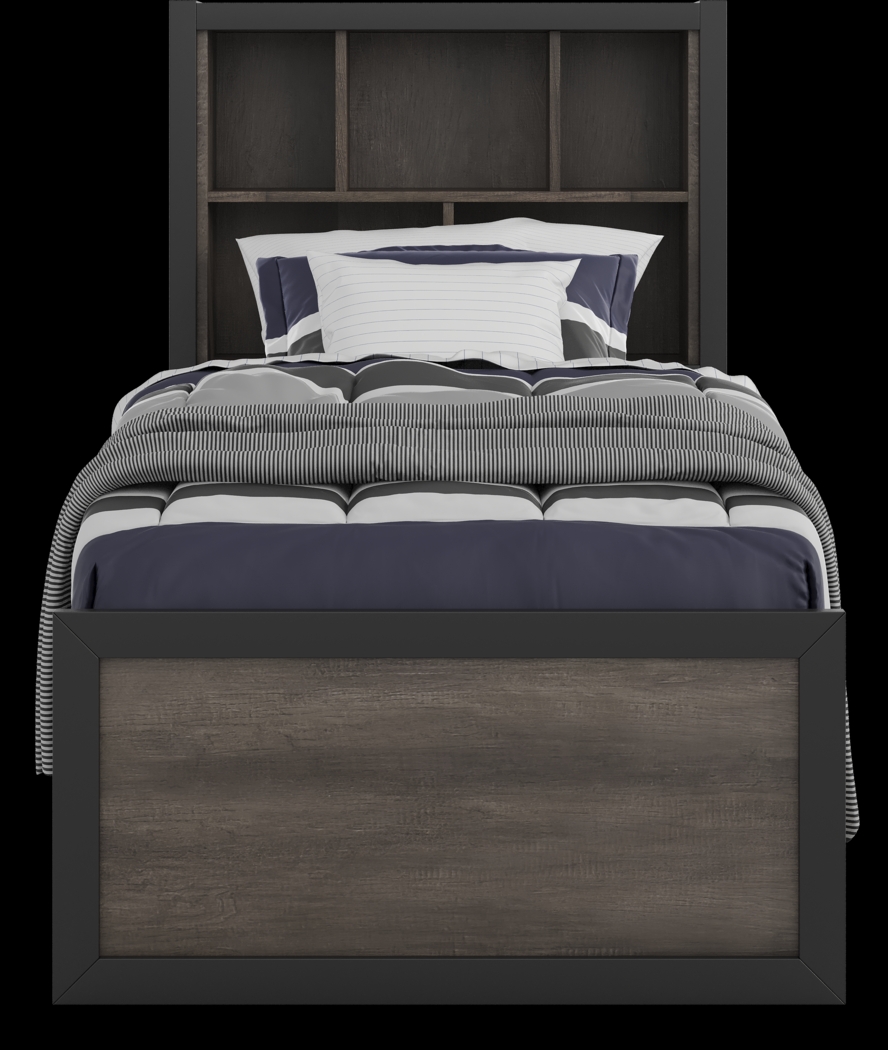 Kids Colefax Avenue Dark Gray Twin Bookcase Bedroom - Thumbnail - Image 3
