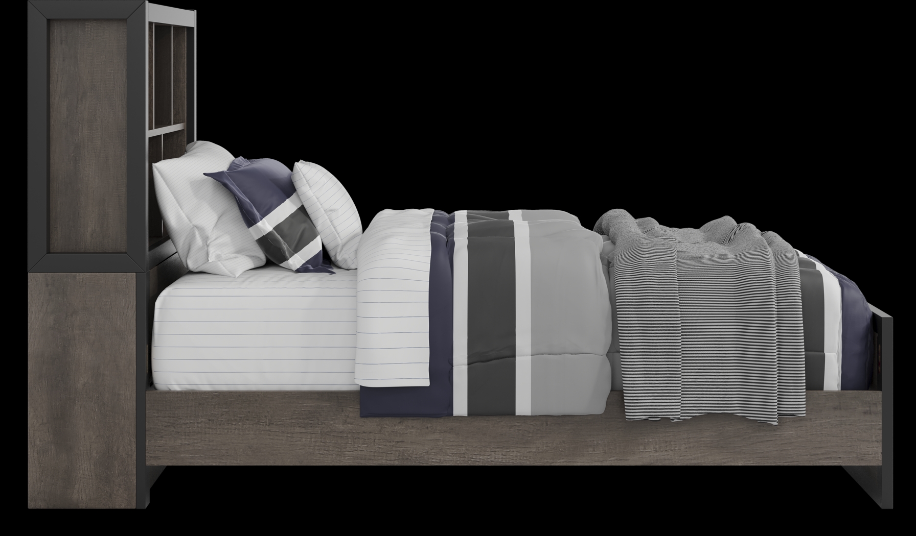 Kids Colefax Avenue Dark Gray Twin Bookcase Bedroom - Thumbnail - Image 4