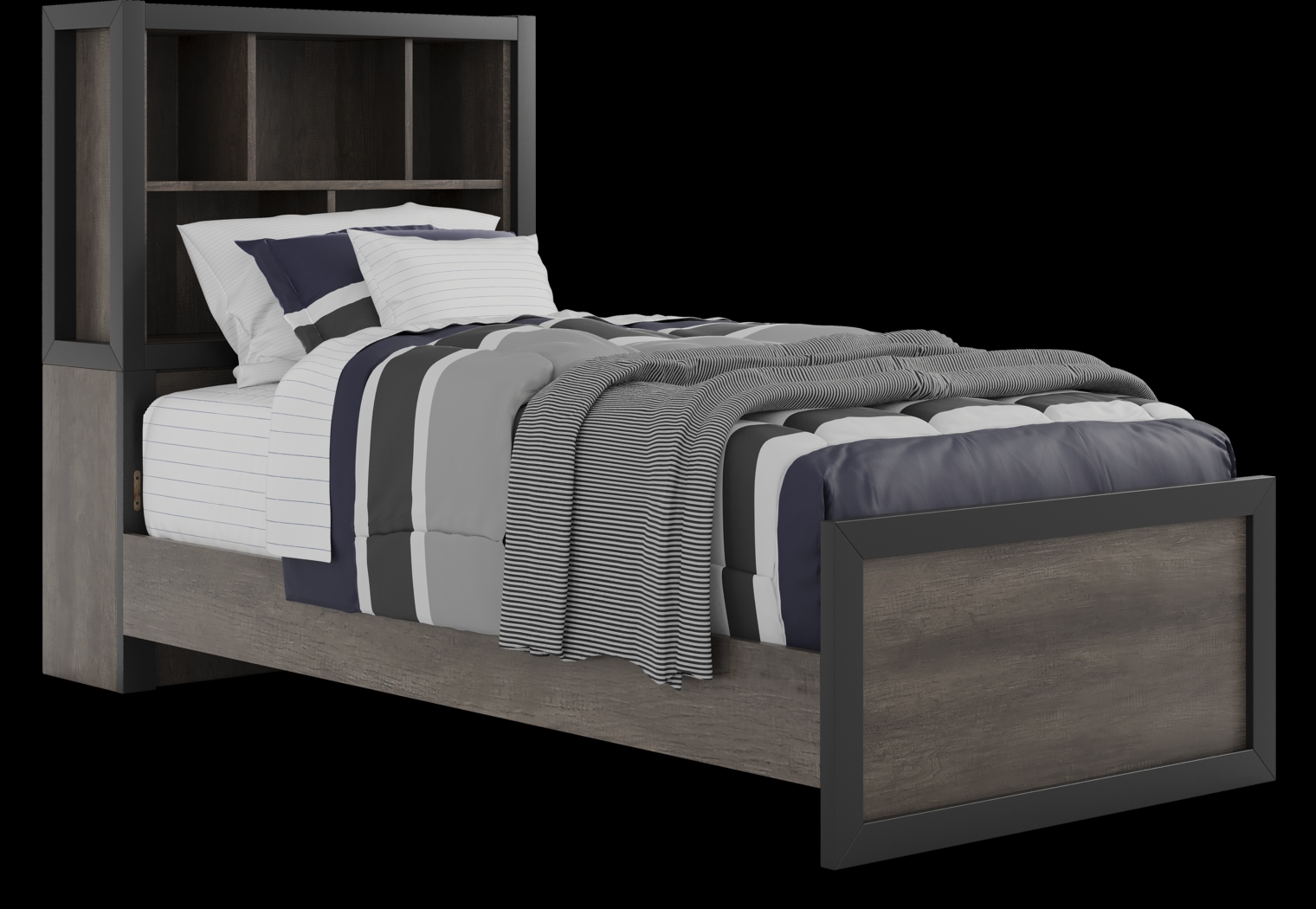 Kids Colefax Avenue Dark Gray Twin Bookcase Bedroom - Thumbnail - Image 2