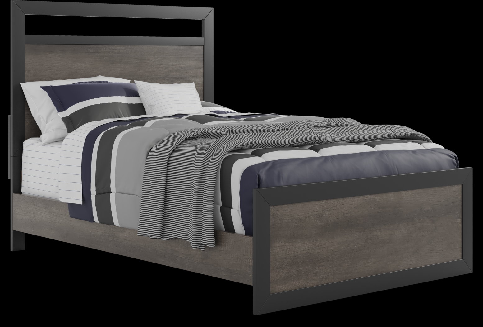 Kids Colefax Avenue Dark Gray Full Panel Bedroom - Thumbnail - Image 2