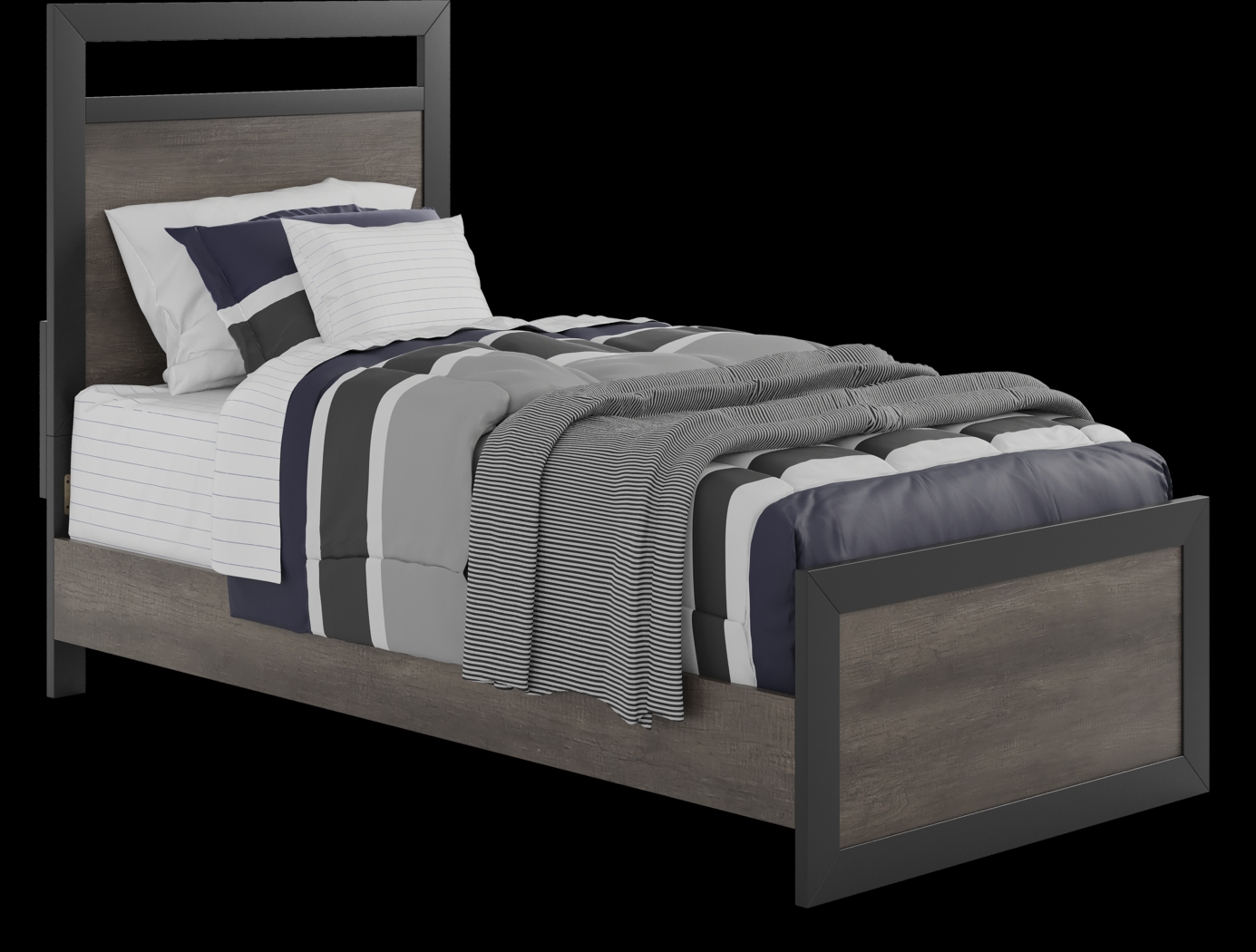 Kids Colefax Avenue Gray Twin Panel Bedroom - Thumbnail - Image 2