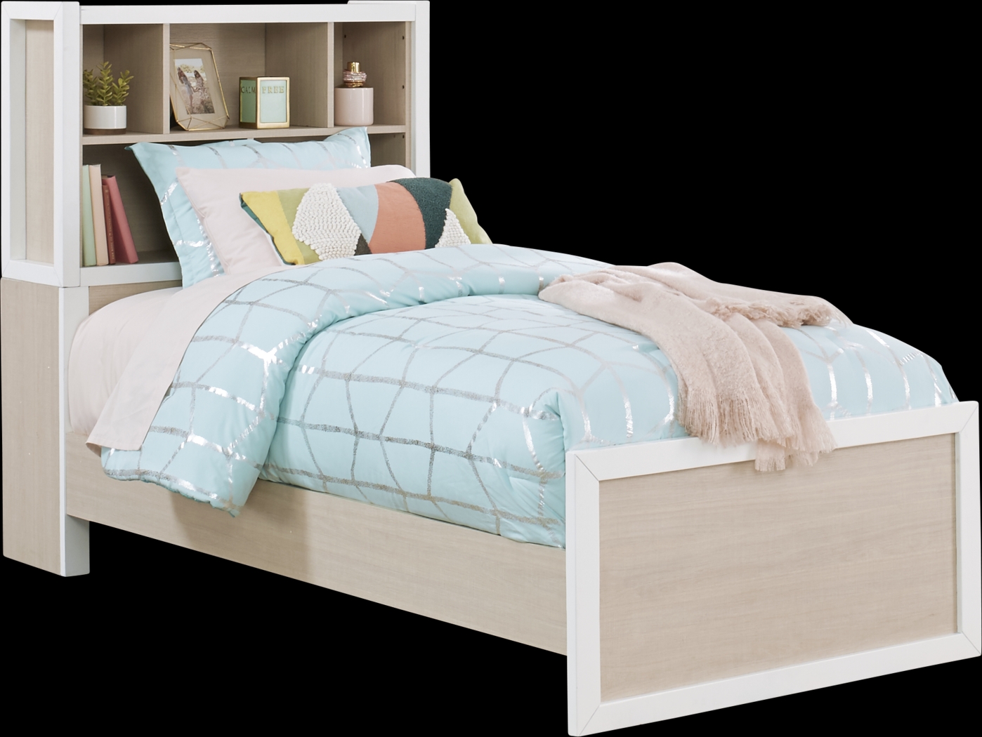 Kids Colefax Avenue White 3 Pc Twin Bookcase Bed - Thumbnail - Image 1
