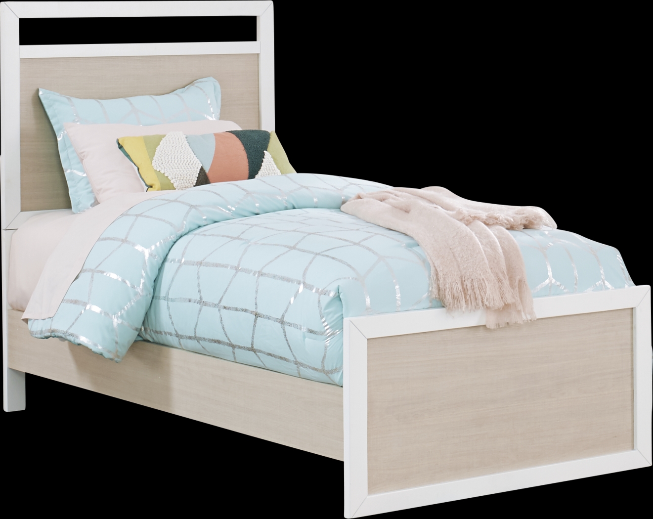 Kids Colefax Avenue White 3 Pc Twin Panel Bed - Thumbnail - Image 1