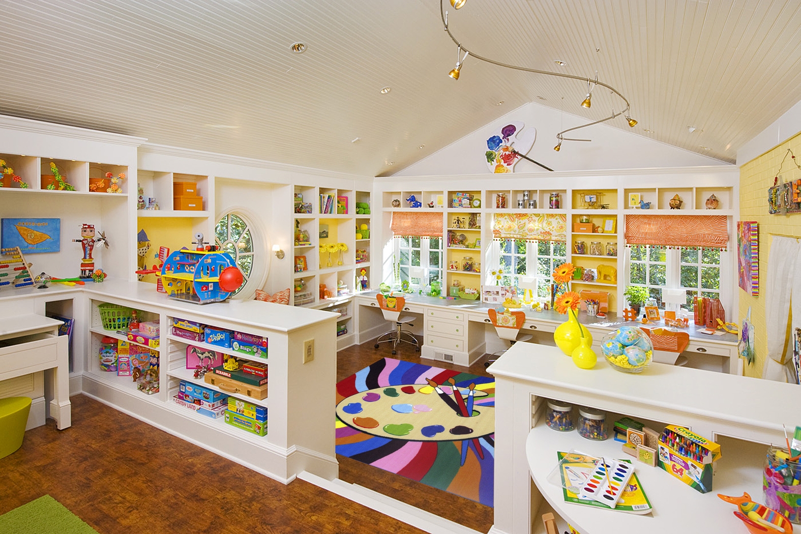 Kids Color Rays Cream 4'2 x 6'5 Rug - Thumbnail - Image 2