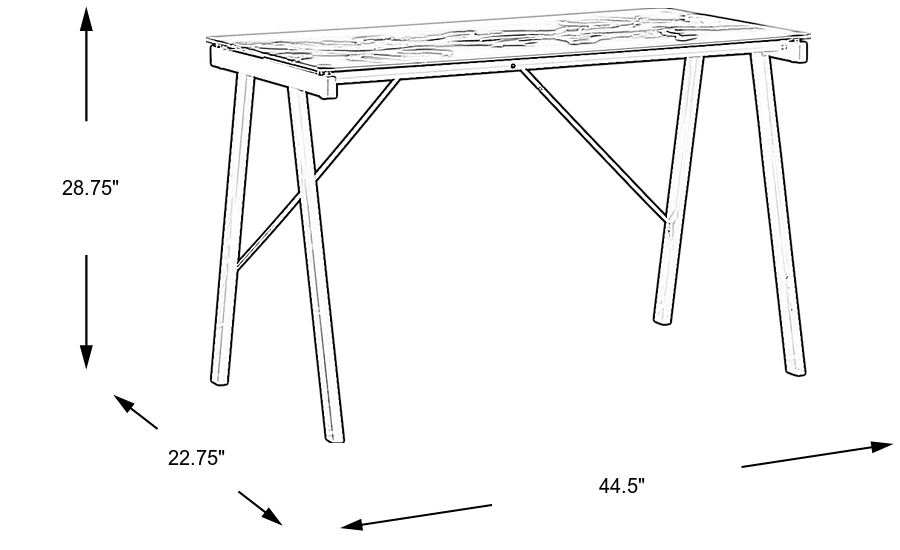 Dimension Image. Please refer to the Dimension Tab on this page for dimension details.