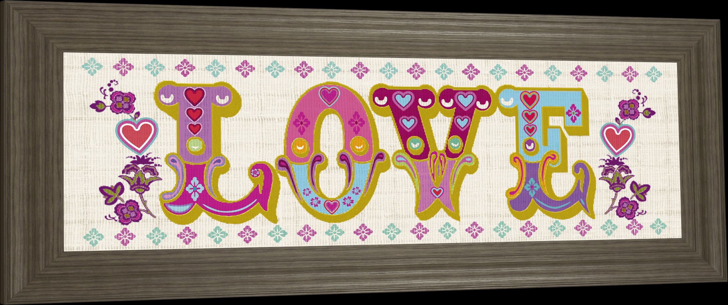 Kids Colorful Love Pink Artwork - Thumbnail - Image 1