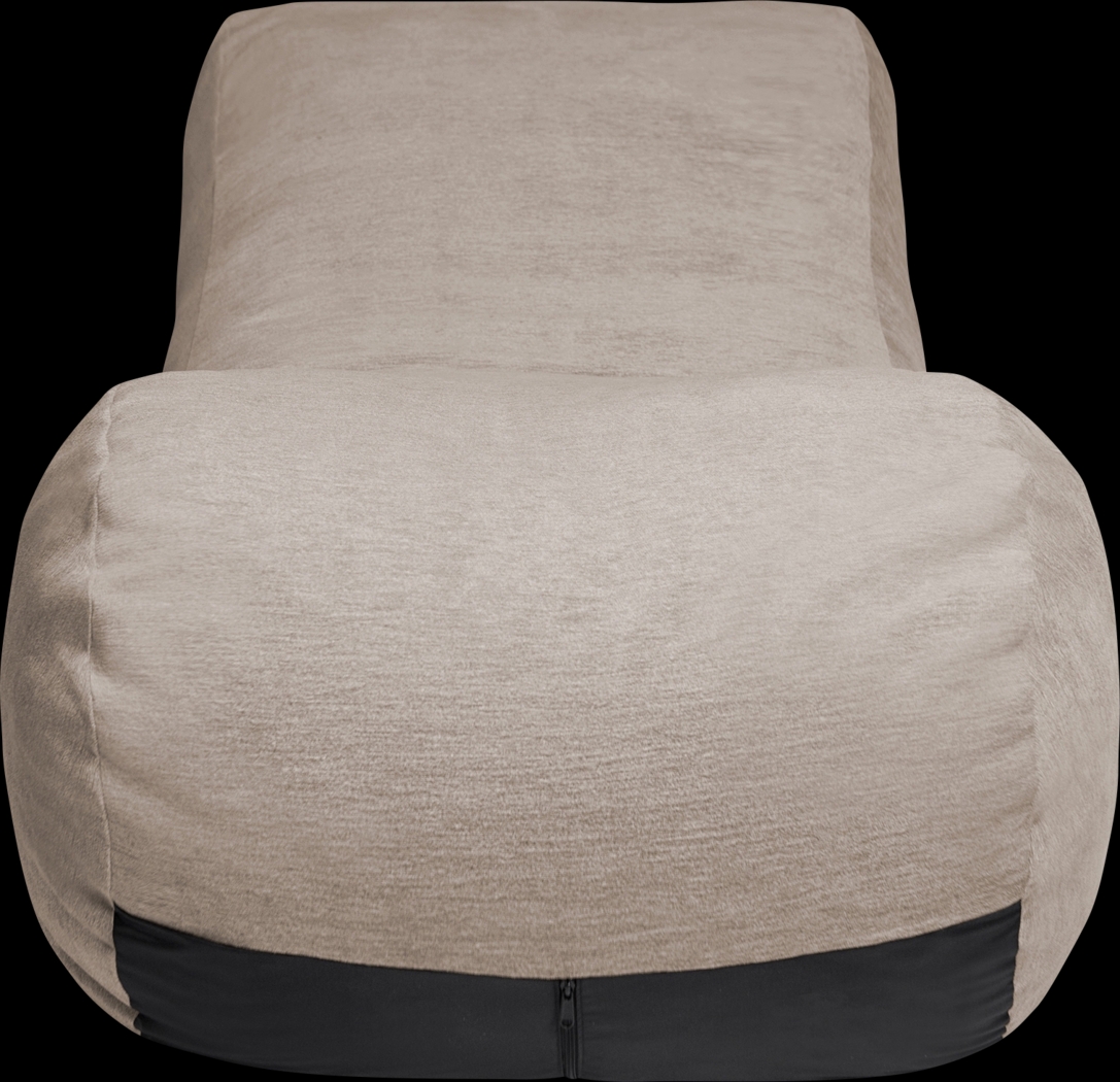 Kids Comfy Lush Beige Bean Bag Chair - Thumbnail - Image 2