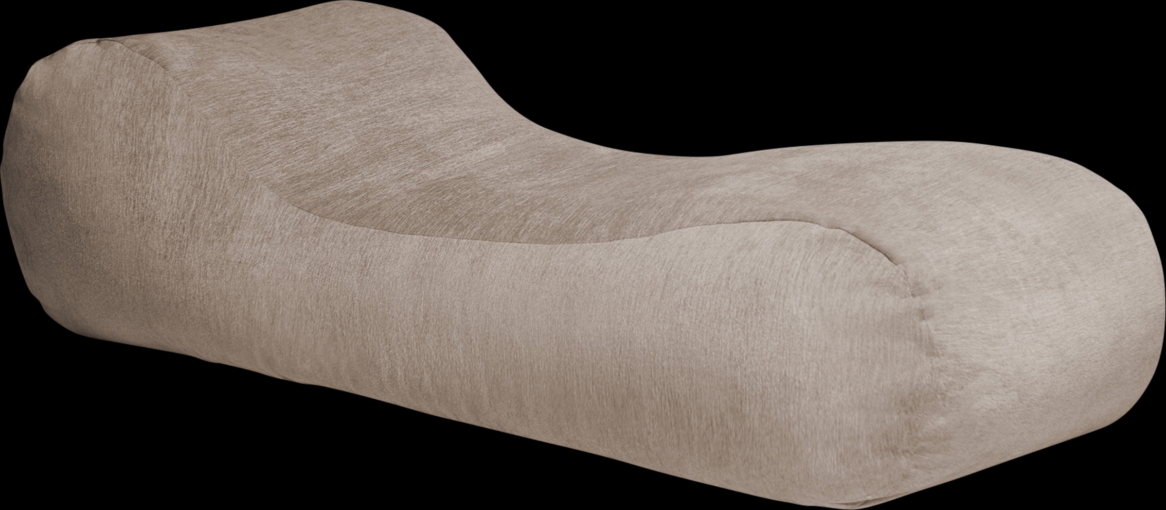 Kids Comfy Lush Beige Bean Bag Chair - Thumbnail - Image 1