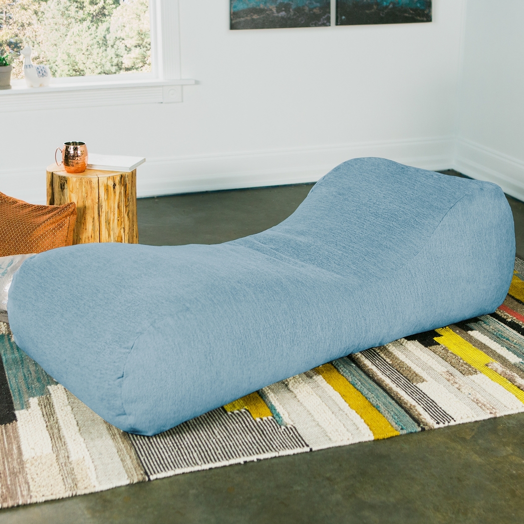 Kids Comfy Lush Blue Bean Bag Chair - Thumbnail - Image 8