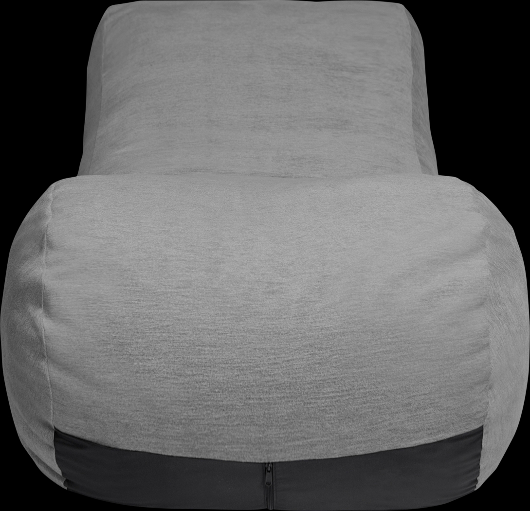 Kids Comfy Lush Gray Bean Bag Chair - Thumbnail - Image 2