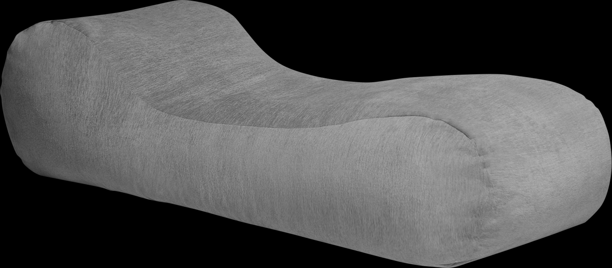 Kids Comfy Lush Gray Bean Bag Chair - Thumbnail - Image 1