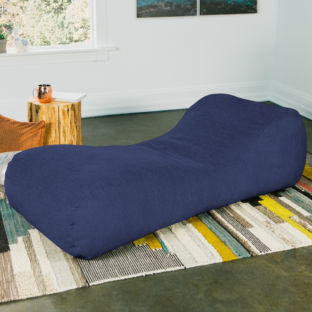 Kids Comfy Lush Navy Bean Bag Chair - Thumbnail - Image 8