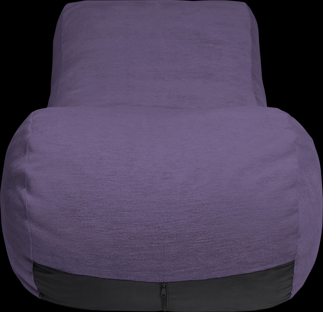 Kids Comfy Lush Purple Bean Bag Chair - Thumbnail - Image 2