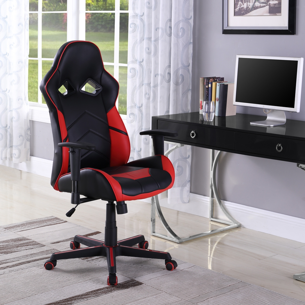 Kids Connick Black/Red Gaming Desk Chair - Thumbnail - Image 5