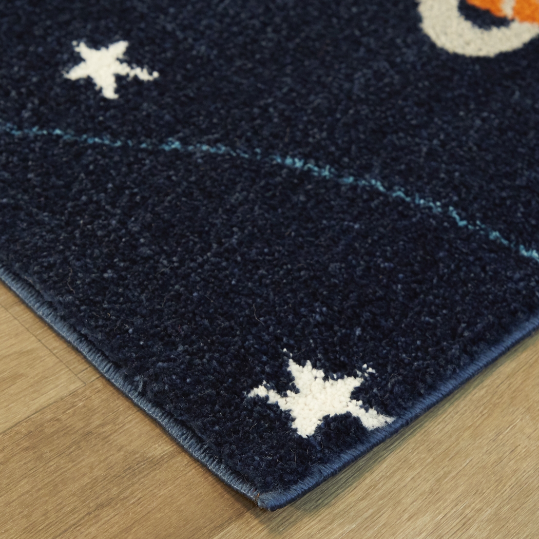 Kids Cosmo Cutie Navy 3'11 x 5'7 Rug - Thumbnail - Image 4
