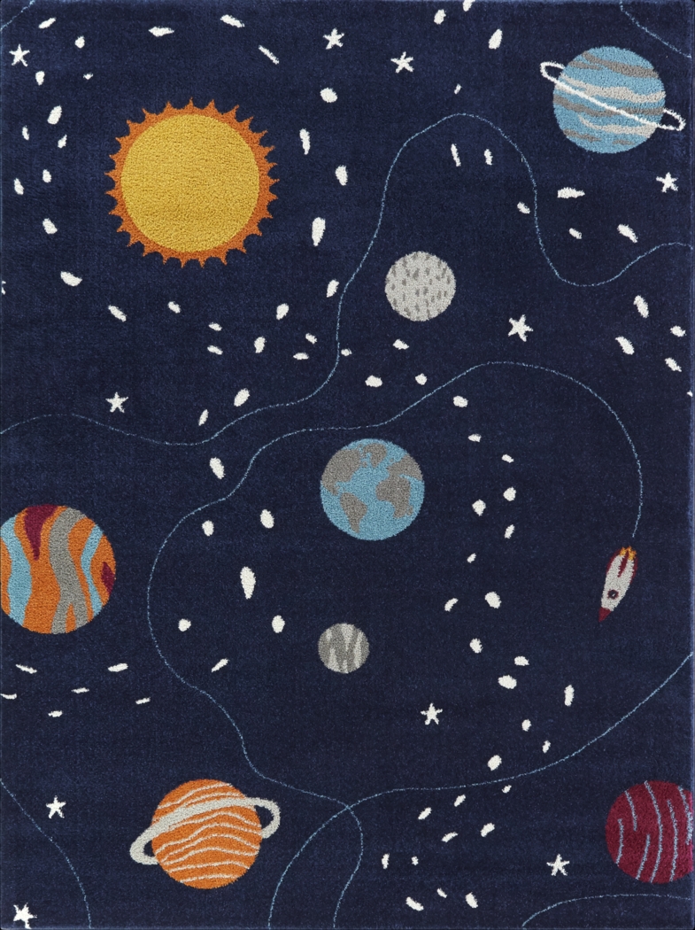 Kids Cosmo Cutie Navy 5'3 x 7' Rug - Thumbnail - Image 1