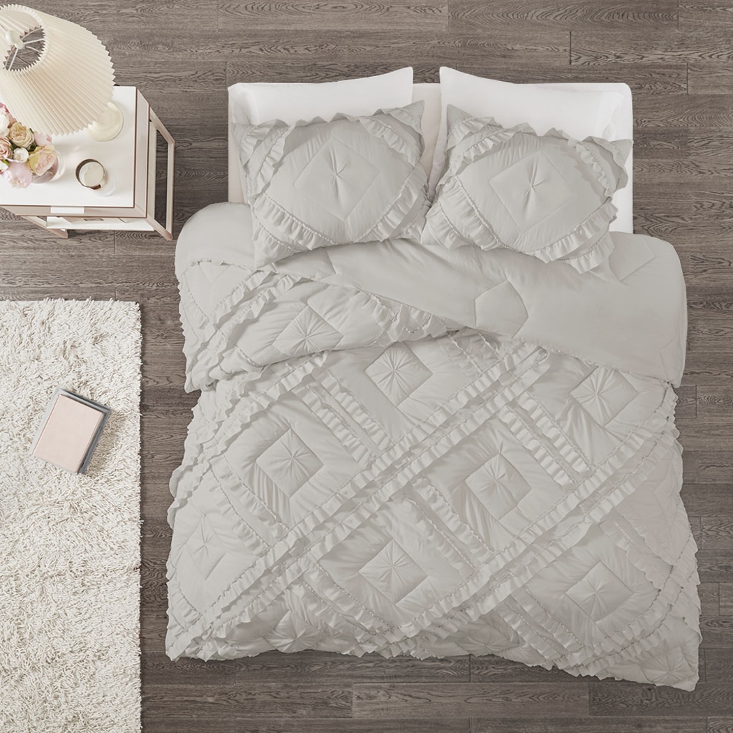 Kids Cottage Chic Gray 3 Pc Full/Queen Coverlet Set - Thumbnail - Image 7