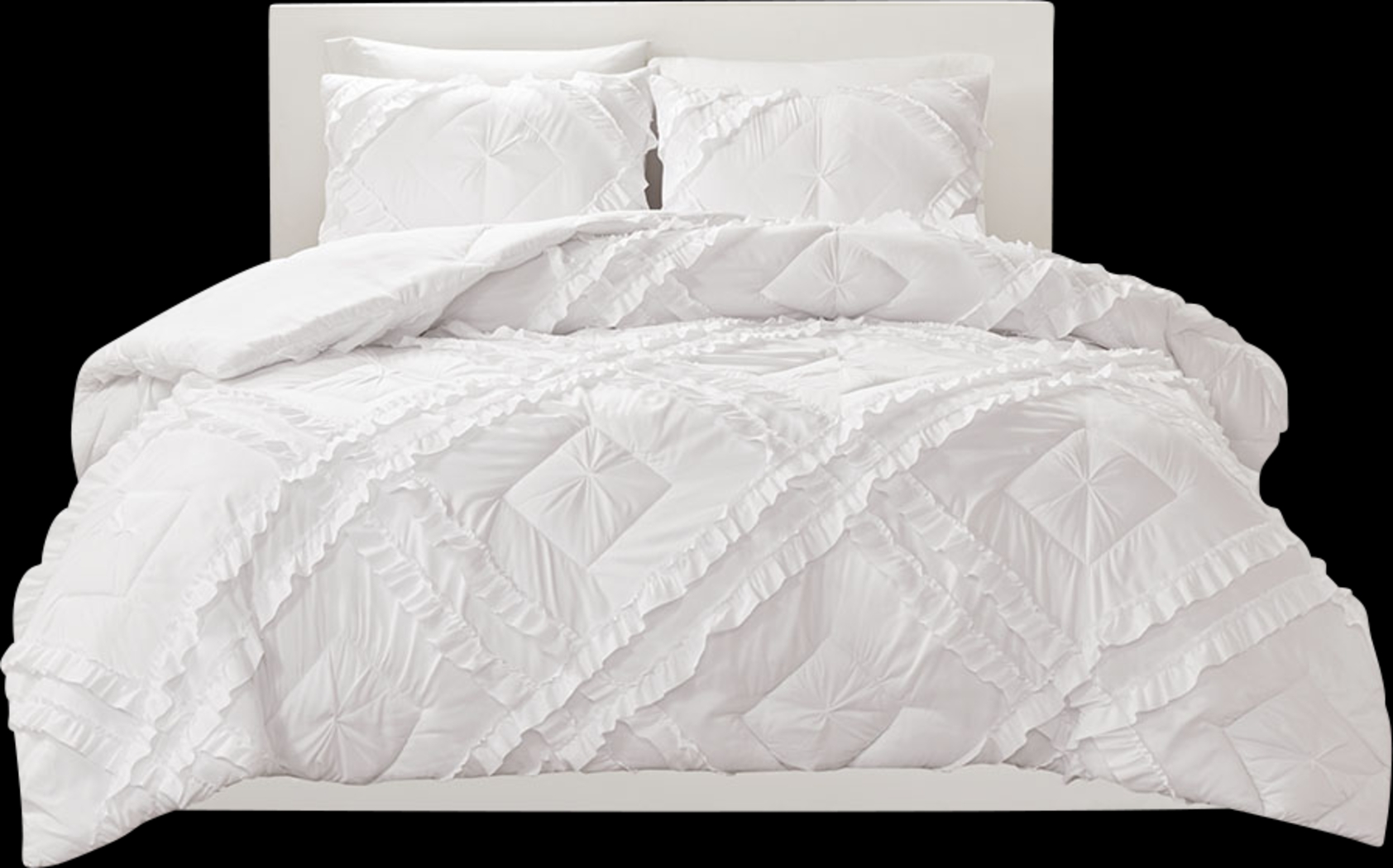 Kids Cottage Chic White 3 Pc Full/Queen Coverlet Set - Thumbnail - Image 7