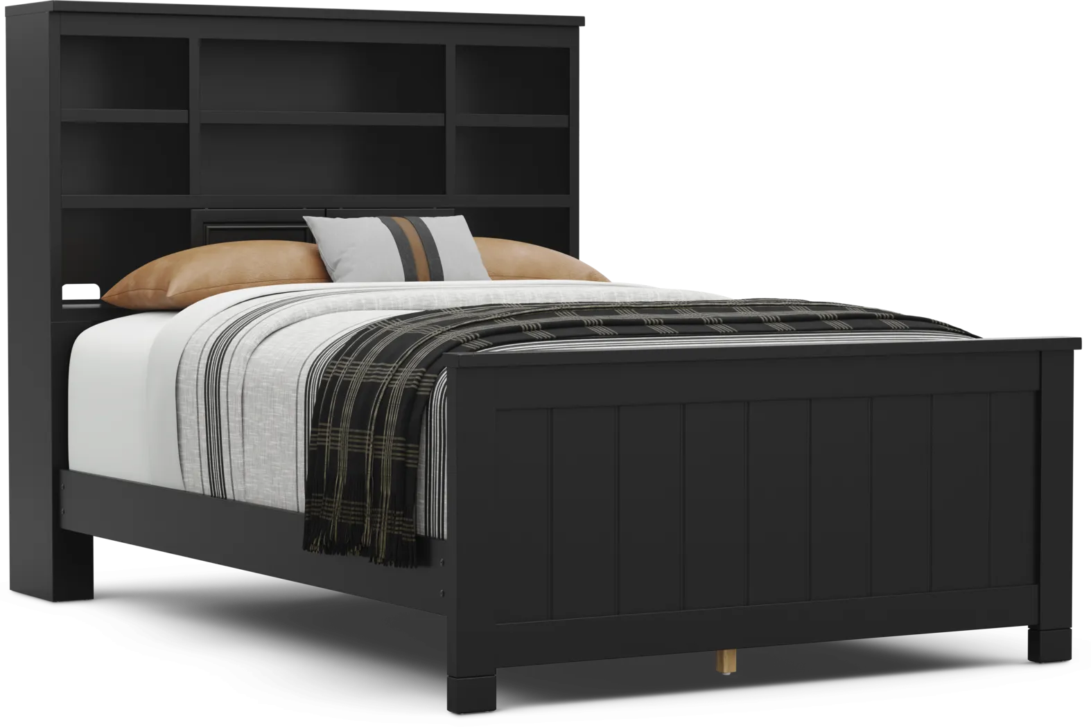 Kids Cottage Colors 2.0 Black Full Bookcase Bed - Thumbnail - Image 2
