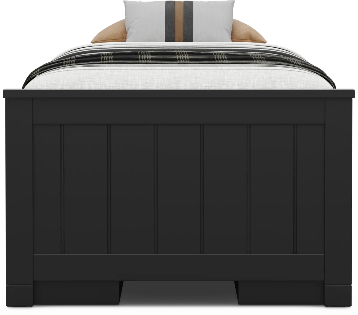 Kids Cottage Colors 2.0 Black Twin Low Profile Bed with 2 Storage Side Rails - Thumbnail - Image 2