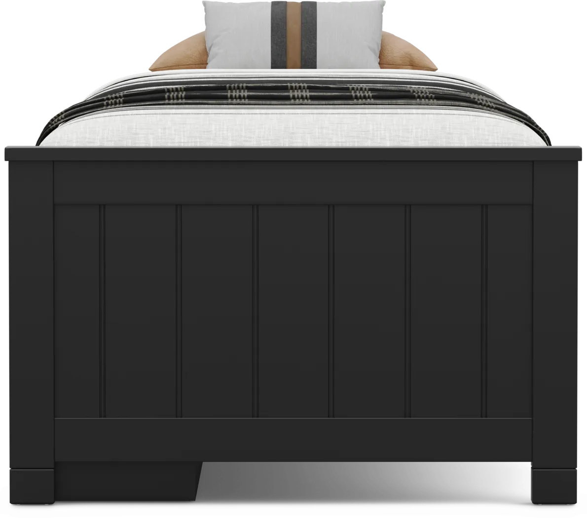 Kids Cottage Colors 2.0 Black Twin Low Profile Bed with Storage Side Rail - Thumbnail - Image 2