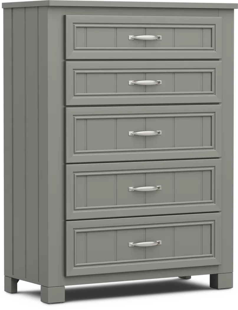 Kids Cottage Colors 2.0 Gray 5-Drawer Chest - Thumbnail - Image 2