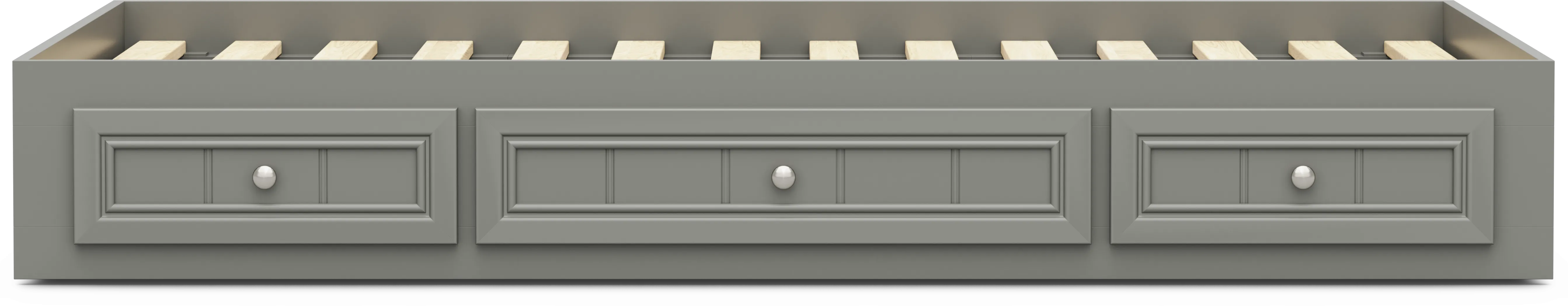 Kids Cottage Colors 2.0 Gray Twin Platform Bed with 3 Storage Drawers - Thumbnail - Image 2