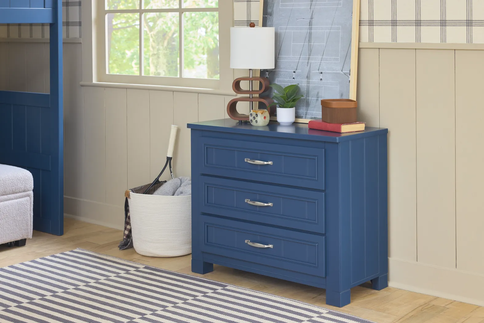 Kids Cottage Colors 2.0 Navy 3-Drawer Chest - Thumbnail - Image 3